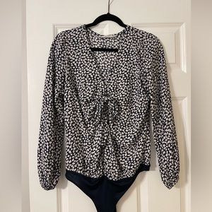 Abercrombie & Fitch Navy Floral Bodysuit